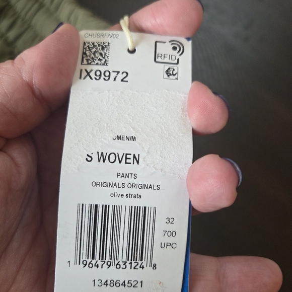 Adidas Originals Women's Woven Cargo Pants - Olive Strata XS 4-6 New Dance Loose - Picture 5 of 10